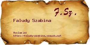 Faludy Szabina névjegykártya