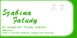 szabina faludy business card